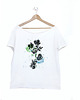 t-shirt damskie Bluszcz tusze Oversize Biały 1
