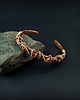 bransoletki wire wrapping Bransoleta mankietowa z bursztynem 7