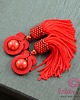 kolczyki chwosty Czerwone kolczyki chwosty sutasz Ruby Sparkling Tassel 3