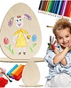 ozdoby wielkanocne Drewniane Duże jajko na podstawce do malowania ozdabiania 20CM ze sklejki 2