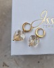 kolczyki pozłacane Kolczyki CHAMPAIGNE HEARTS- srebro 925 złocone 24K, Swarovski 3