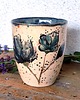 kubki Ceramiczny kubek ręcznie malowany - kwiaty 2