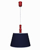 lampy do pokoju dziecka Lampa wisząca granatowa z białą lamówką 2