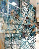 lustra stojące i wiszące Lustro z przecierką 120x80cm turkus 5