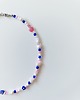 chokery Różowo-granatowy naszyjnik choker lato perły jadeit 2