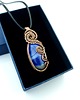 wisiory Wisiorek z niebieskim agatem wire wrapping 1