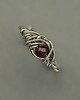 pierścionki - różne Pierścionek regulowany granat wire wrapping 1