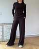 spodnie materiałowe damskie Spodnie Gentle super soft choclate 1