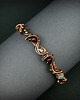bransoletki wire wrapping Miedziana bransoleta mankietowa z rubinem 4
