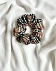 opaski do włosów Zestaw opaska supełkowa i scrunchie Beige Check 2