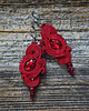 kolczyki soutache Bordowe i eleganckie - kolczyki soutache 3