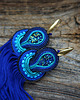 kolczyki soutache Kobaltowo-turkusowe kolczyki sutasz 6
