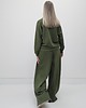 komplety damskie Sarai wygodny komplet bluza i szerokie spodnie z zakładkami Khaki 3