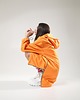 kurtki damskie Kurtka wiatrówkaanorak  longline pomarańcz 2