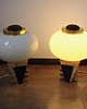 lampy stołowe Para lamp stołowych w stylu Art Deco, lata 50 2
