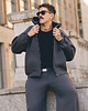 bluzy męskie Bluza z kapturem PUFFA ZIP Carbon męska 1