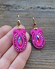 kolczyki soutache Fuksjowe kolczyki soutache 3
