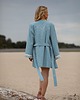 sukienki midi damskie Kimono Lotus - len  morski 1