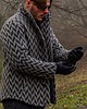 płaszcze i kurtki męskie Szara Ciepła Męska Kurtka Z Owczej Wełny  Wygodna Kurtka W Stylu Country 1