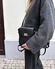 torby na ramię Mini Elegant Bag - czarna z plecionym paskiem 4