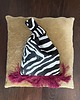 torebki do ręki Torebka zebra z bordowymi frędzlami, na nadgarstek, do ręki, Namineso Drape 1