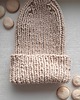 czapki damskie Czapka Beanie- wełna i alpaka Toffi Beż handmade 2
