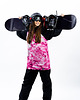 bluza z kapturem damska Damska Bluza Snowboard DR.CROW Marble Pink 1