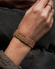 bransoletki - inne Tkana bransoletka handmade - herbaciany beż 2