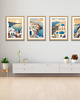 grafiki i ilustracje 4 PLAKATY Santorini obrazki ilustracje Grecja 4