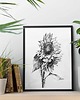 grafiki i ilustracje Słoneczniki 50x70 - grafika botaniczna 1