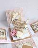 kartki, zaproszenia na chrzest Exploding box chrzest roczek "Vintage Girl" 2