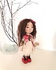 lalki Lalka handmade 32cm malowana włosy runo kozie 1
