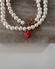 chokery Naszyjnik naturalne perły okrągłe i truskawka 1