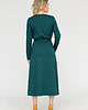 sukienki maxi damskie Sukienka kopertowa CHRISTINA butelkowa zieleń 2
