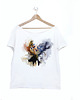 t-shirt damskie Jeleń akwarele Oversize Biały 1