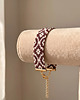 bransoletki ze szkła Brązowa złota bransoletka z koralików Miyuki - ornamental 2