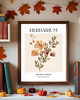 grafiki i ilustracje PLAKAT herbarium kwiaty jesienne 1