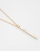 złote naszyjniki 16k Gold Plated Vertical Bar Necklace 4