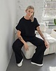 komplety damskie Chiara oversizowy komplet bezrękawnik i spodnie wide leg Black 6