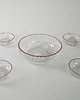 miski i misy Komplet salaterek szklanych, włoski design, lata 70, produkcja: Włochy 2