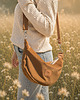 saszetka nerka Torebka crossbody z tkaniny 'wool look' Orzech Laskowy 2