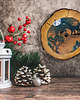 obrazy Obrazy na drewnie - Wood slice art painting malowidła na drewnie 2