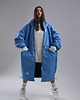 płaszcze damskie Płaszcz longline hoodie oversize baby blue 6