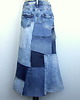spódnice maxi Patchworkowa spódnica jeans r.42 3