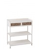 stoliki kawowe Konsola Metalowa z 2 Szufladami Vibo Biała 1