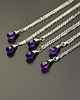 wisiory Krótki naszyjnik kropla ametyst wire wrapping 2