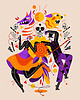 poduszki z grafiką Poduszka dekoracyjna - Dia de Muertos 3