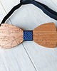 muszki i krawaty Zestaw z drewnianą muszką MATHEMATIC granat 3