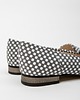baleriny damskie SKÓRZANE BALERINKI ZAPATO 025 SZARE KWADRATY 5