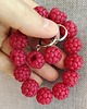 komplet biżuterii Komplet z malinami handmade bransoletka kolczyki 3